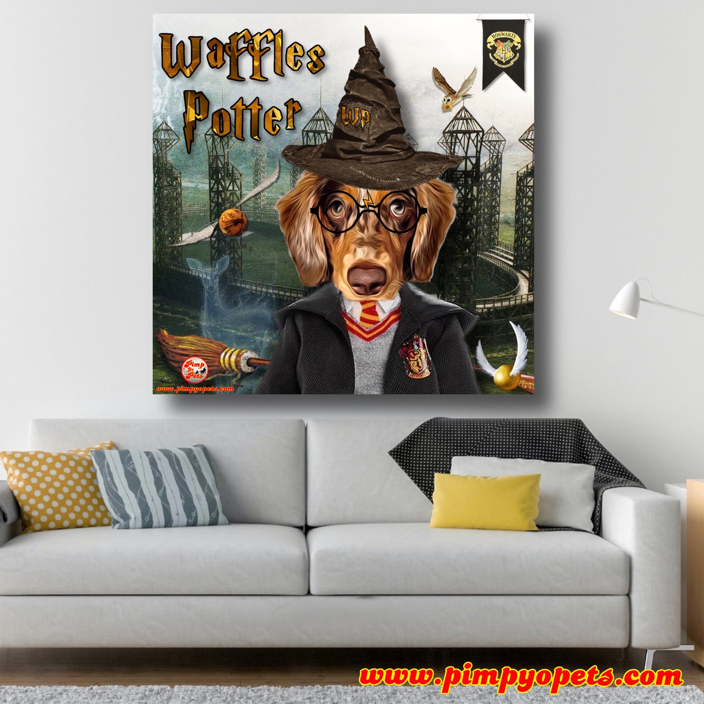 Doggy Potter Theme Pet Portraits on Canvas