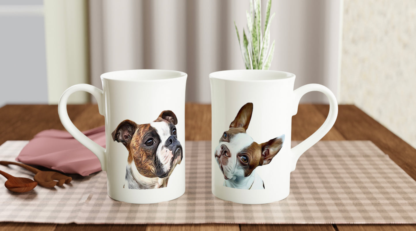 Porcelain Slim Mugs Custom Contemporary Design